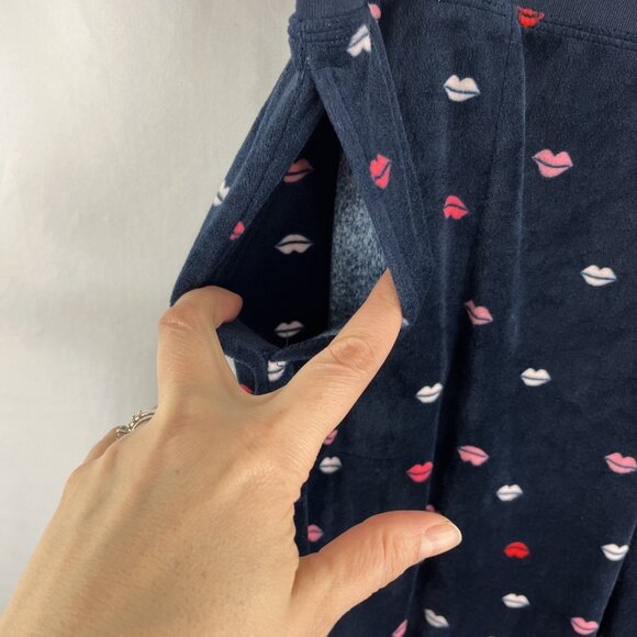 Kate Spade Lip Velour Lounge Pants Women's Size XL - Picture 4 of 14
